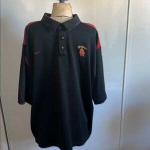 USC Nike Black and Red Men's Polo Shirt 🏈